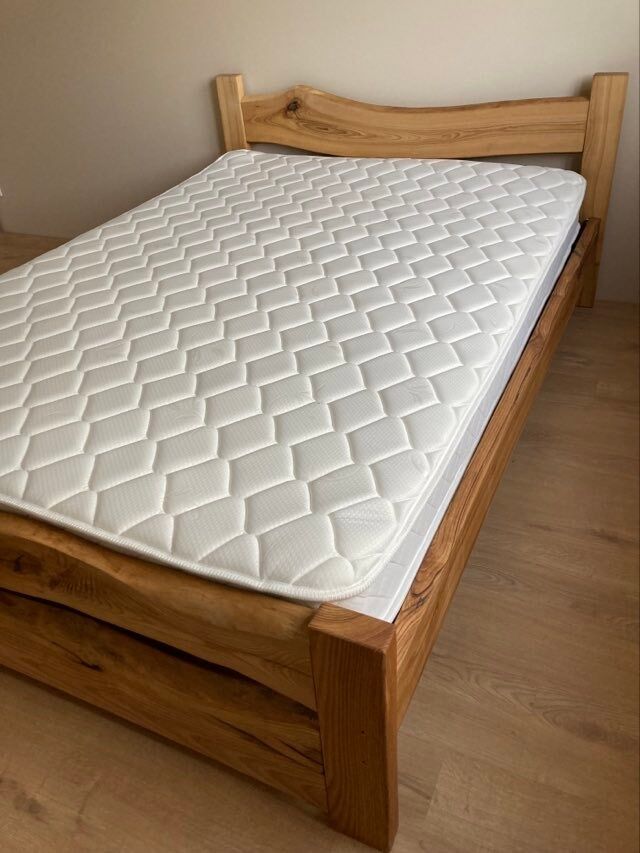 Oša koka masīvkoka gulta ar dzīvo malu 160x200 cm ( vai jeb kuru citu izmēru) - Image 2