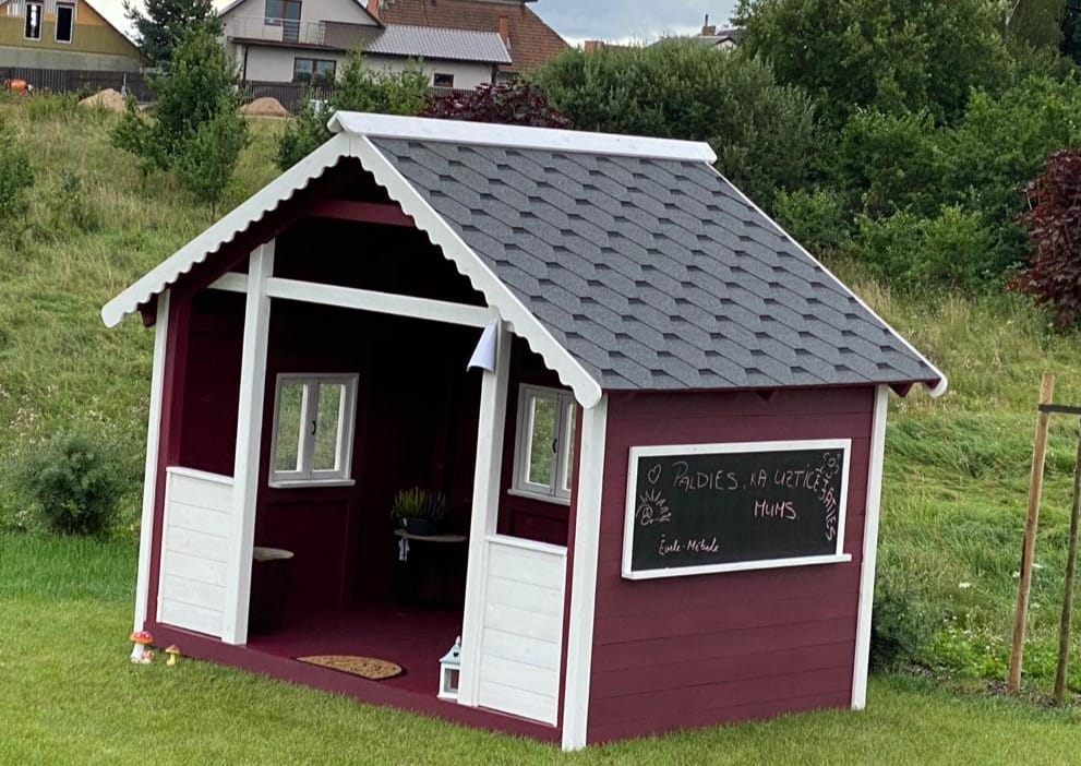 Bērna rotaļu koka namiņš "Piparkūku namiņš"