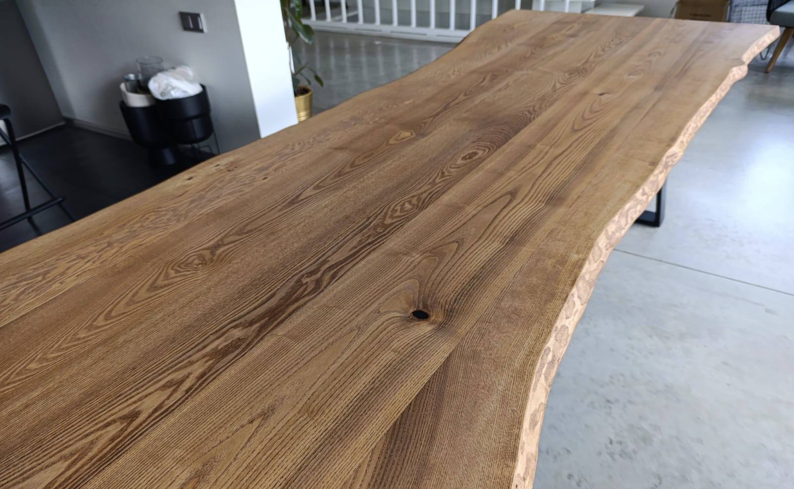 Oša masīvkoka galds ar dzīvo malu 285x100 cm ( vai pēc klienta izmēriem) - Image 12