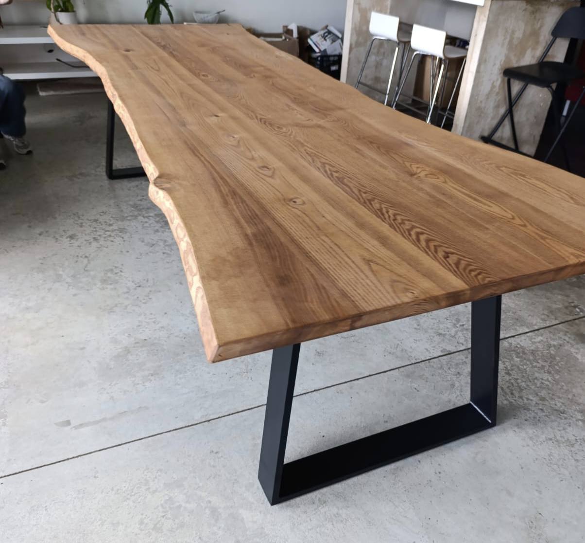 Oša masīvkoka galds ar dzīvo malu 285x100 cm ( vai pēc klienta izmēriem) - Image 13