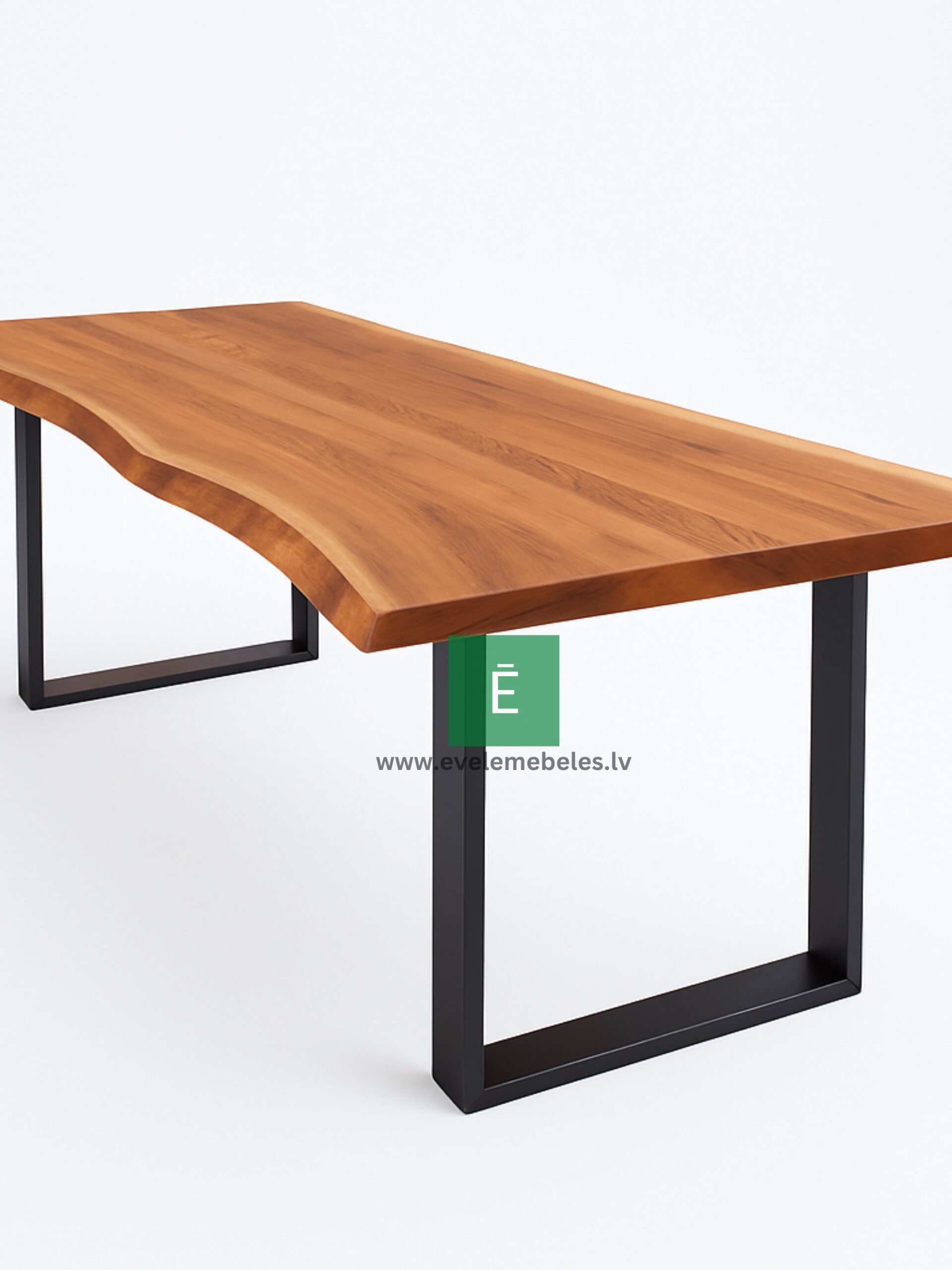 Oša masīvkoka galds ar dzīvo malu 285x100 cm ( vai pēc klienta izmēriem) - Image 9